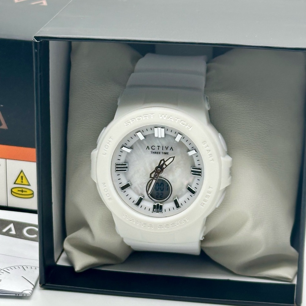 NEW Activa Aero x Invicta Digital Unisex Watch 43.2mm White (ACW2125-002)